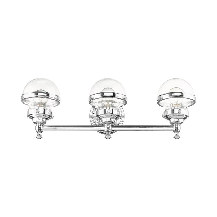 Three Light Vanity from the Oldwick collection in Polished Chrome finish