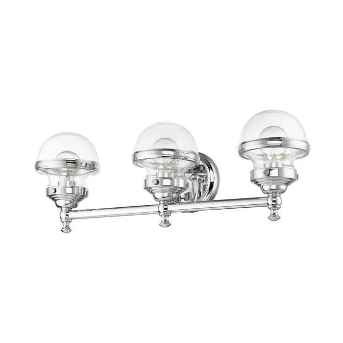 Three Light Vanity from the Oldwick collection in Polished Chrome finish