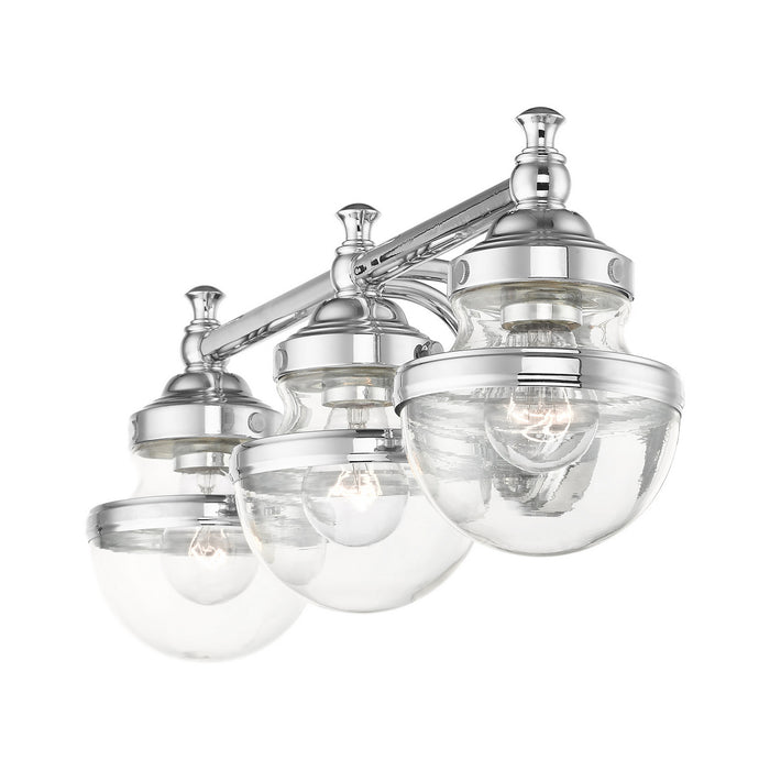 Three Light Vanity from the Oldwick collection in Polished Chrome finish