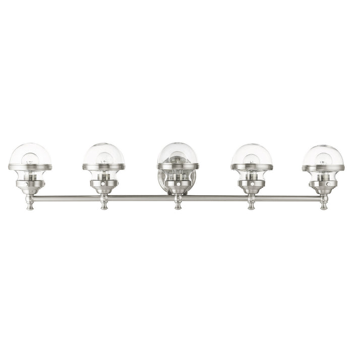 Five Light Vanity from the Oldwick collection in Brushed Nickel finish