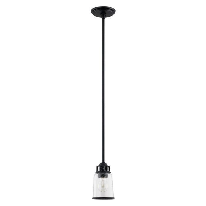 One Light Pendant from the Lawrenceville collection in Black finish