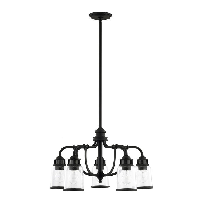 Five Light Chandelier from the Lawrenceville collection in Black finish