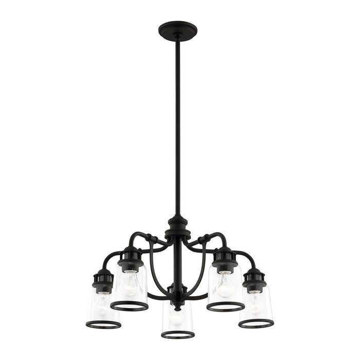 Five Light Chandelier from the Lawrenceville collection in Black finish