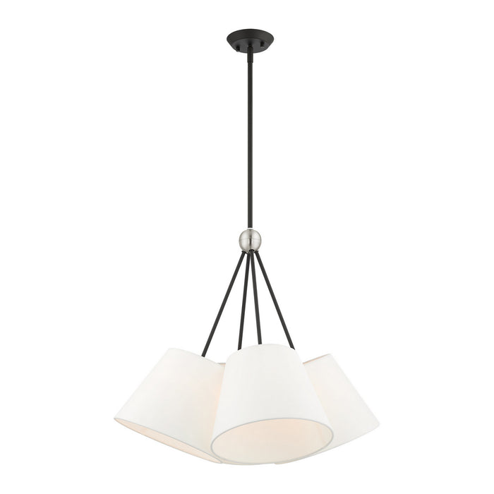 Four Light Chandelier from the Prato collection in Black finish