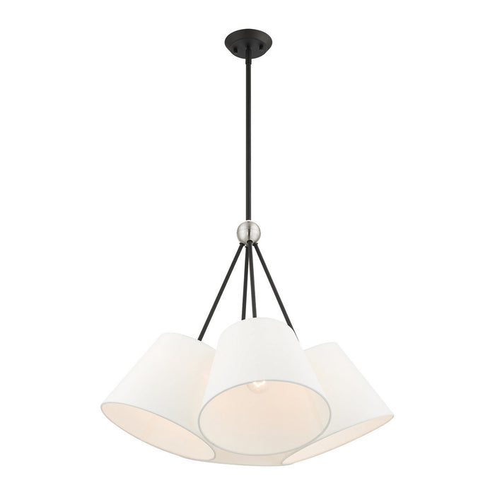 Four Light Chandelier from the Prato collection in Black finish