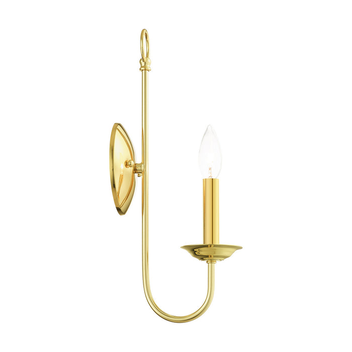 One Light Wall Sconce from the Estate collection in Polished Brass finish