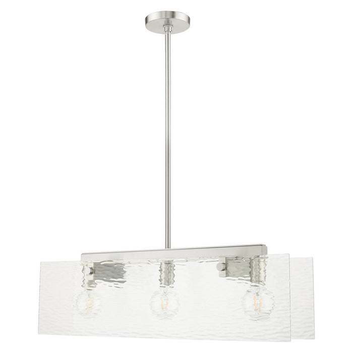 Three Light Chandelier from the Ashcroft collection in Brushed Nickel finish