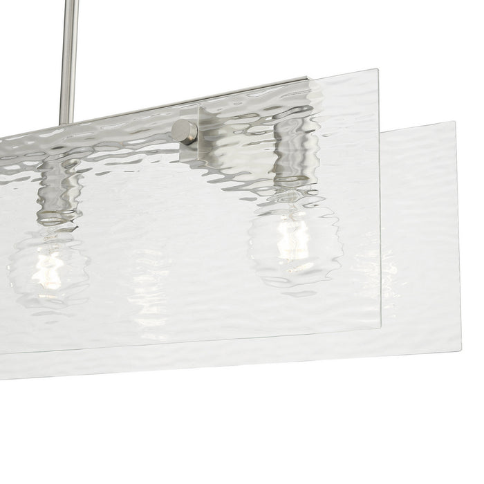 Three Light Chandelier from the Ashcroft collection in Brushed Nickel finish