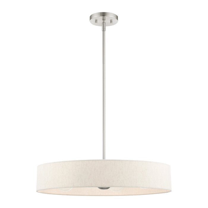 Four Light Pendant from the Venlo collection in Brushed Nickel finish