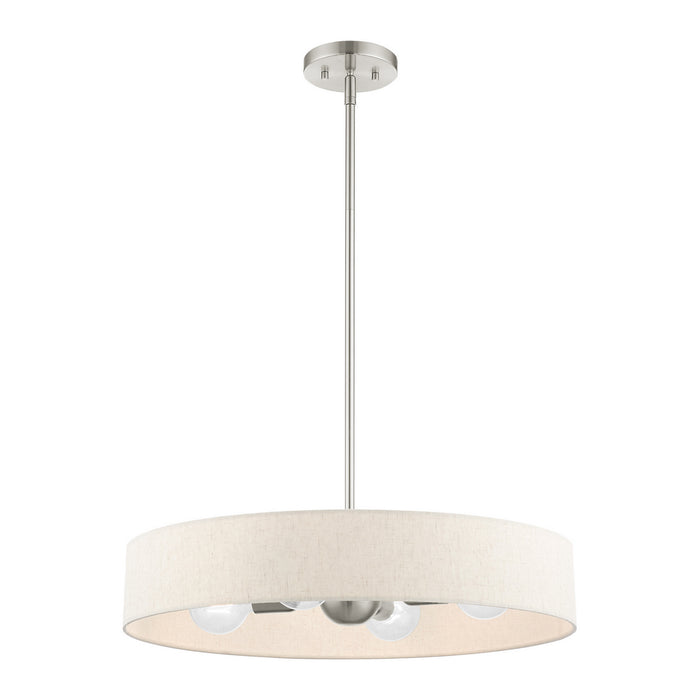 Four Light Pendant from the Venlo collection in Brushed Nickel finish