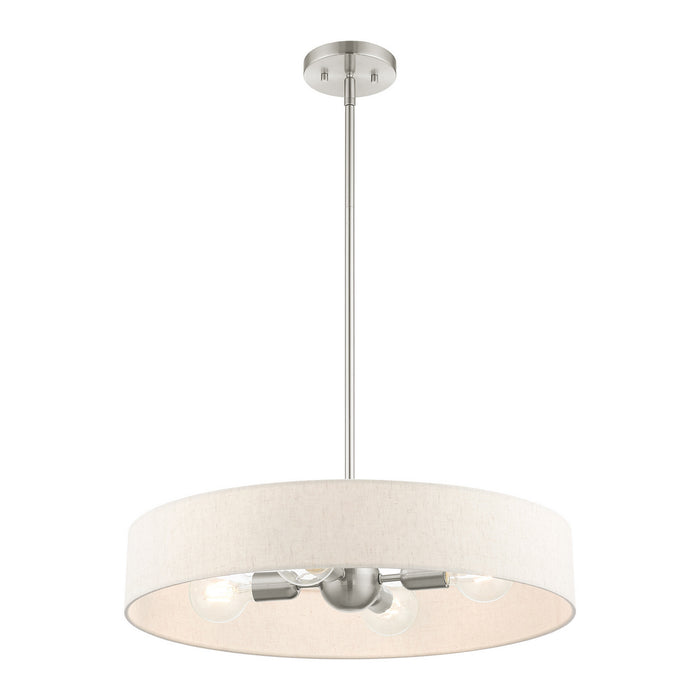 Four Light Pendant from the Venlo collection in Brushed Nickel finish