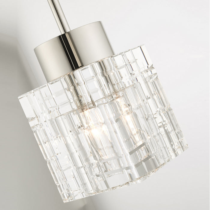 One Light Pendant from the Rotterdam collection in Polished Nickel finish