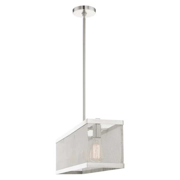 Three Light Chandelier from the Industro collection in Brushed Nickel finish