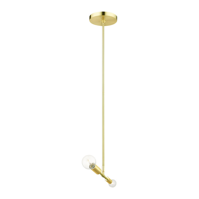 One Light Pendant from the Blairwood collection in Satin Brass finish