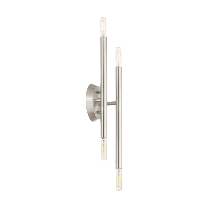 Four Light Wall Sconce from the Soho collection in Brushed Nickel finish