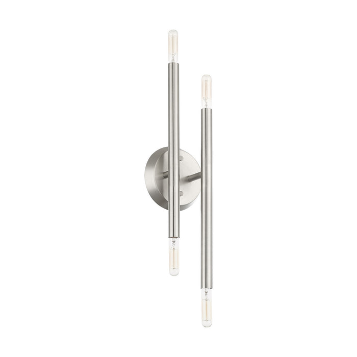 Four Light Wall Sconce from the Soho collection in Brushed Nickel finish