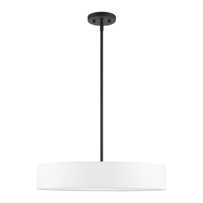 Four Light Pendant from the Venlo collection in Black with Brushed Nickel Accents finish