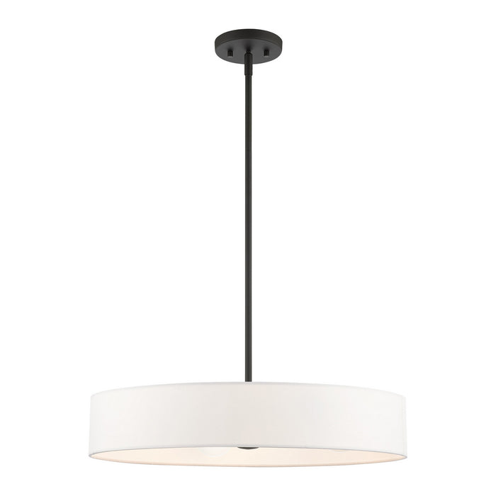 Four Light Pendant from the Venlo collection in Black with Brushed Nickel Accents finish