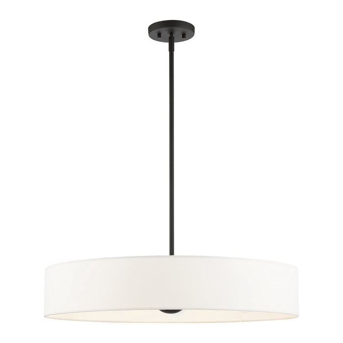 Five Light Pendant from the Venlo collection in Black with Brushed Nickel Accents finish