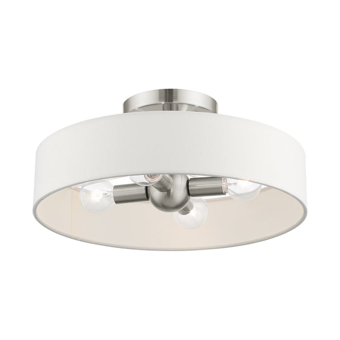 Four Light Semi Flush Mount from the Venlo collection in Brushed Nickel finish