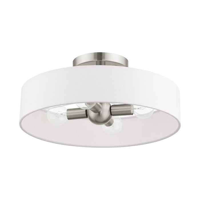 Four Light Semi Flush Mount from the Venlo collection in Brushed Nickel finish