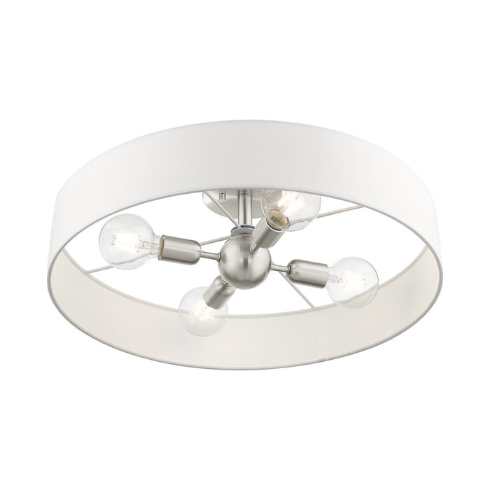 Four Light Semi Flush Mount from the Venlo collection in Brushed Nickel finish