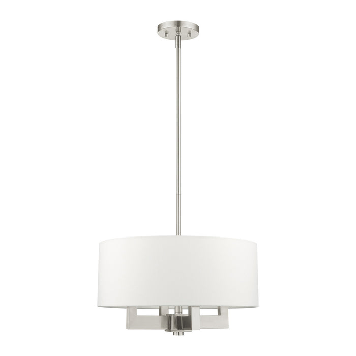 Four Light Chandelier from the Cresthaven collection in Brushed Nickel finish