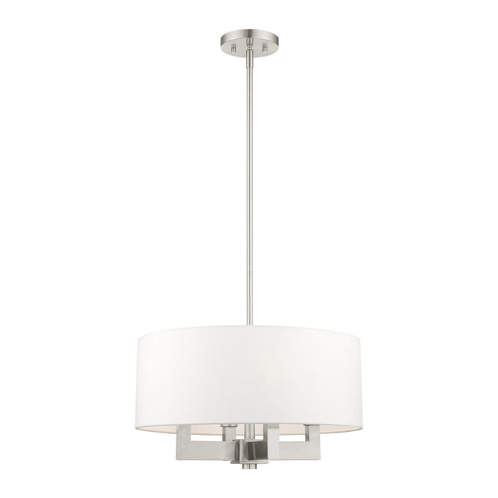 Four Light Chandelier from the Cresthaven collection in Brushed Nickel finish