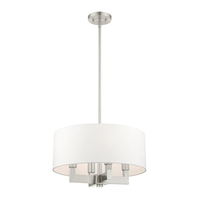 Four Light Chandelier from the Cresthaven collection in Brushed Nickel finish