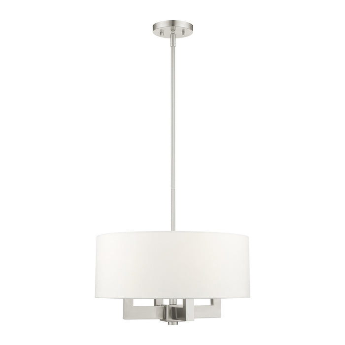 Four Light Chandelier from the Cresthaven collection in Brushed Nickel finish