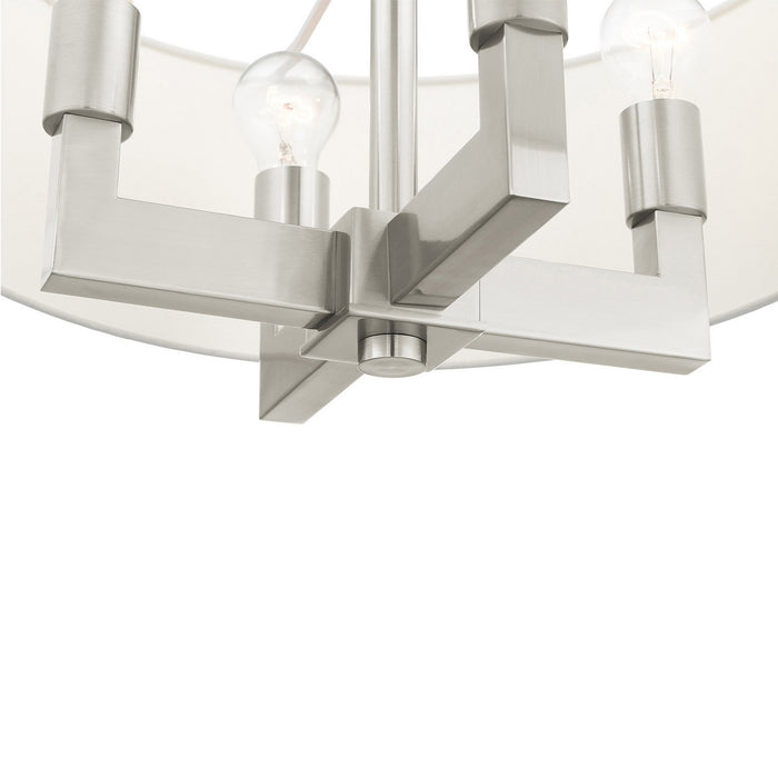 Four Light Chandelier from the Cresthaven collection in Brushed Nickel finish