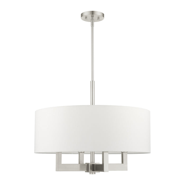 Four Light Chandelier from the Cresthaven collection in Brushed Nickel finish