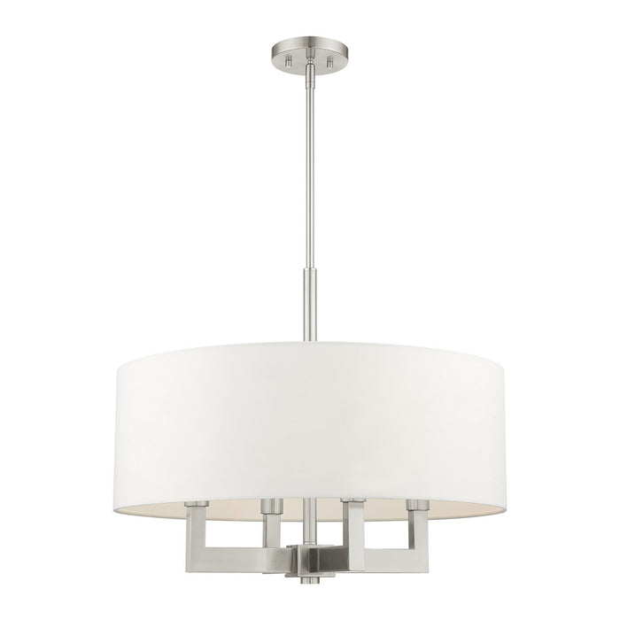 Four Light Chandelier from the Cresthaven collection in Brushed Nickel finish