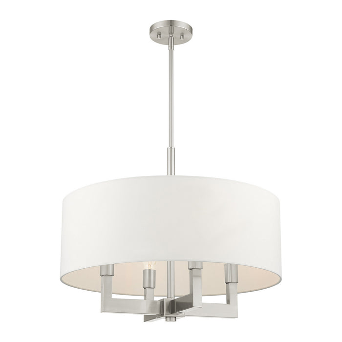 Four Light Chandelier from the Cresthaven collection in Brushed Nickel finish