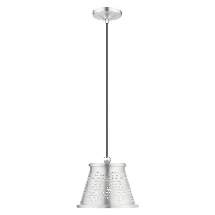 One Light Pendant from the Pendants collection in Brushed Aluminum finish