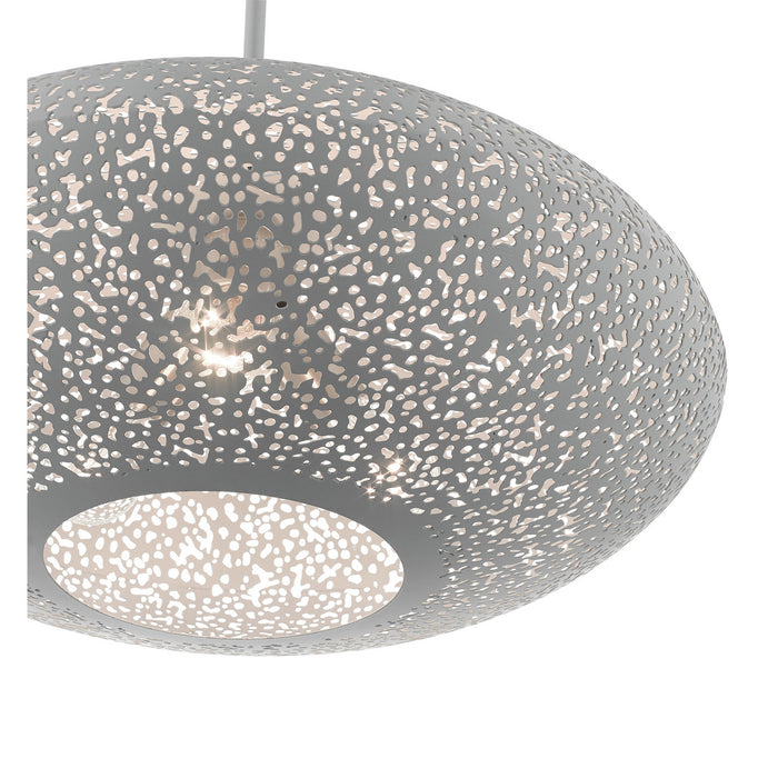 Three Light Pendant from the Charlton collection in Nordic Gray with Brushed Nickel Accents finish