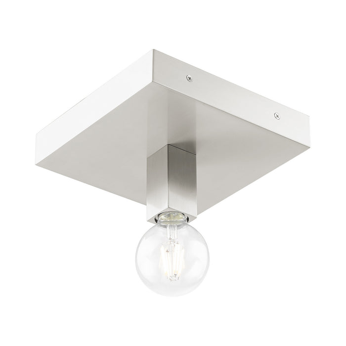 One Light Flush Mount from the Solna collection in Brushed Nickel finish