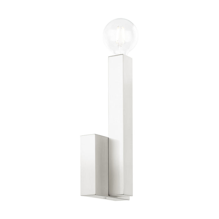 One Light Wall Sconce from the Solna collection in Brushed Nickel finish