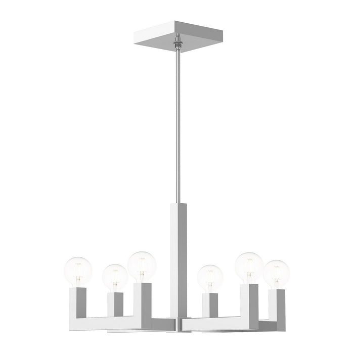 Six Light Chandelier from the Solna collection in Polished Chrome finish