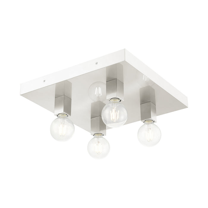 Four Light Flush Mount from the Solna collection in Brushed Nickel finish