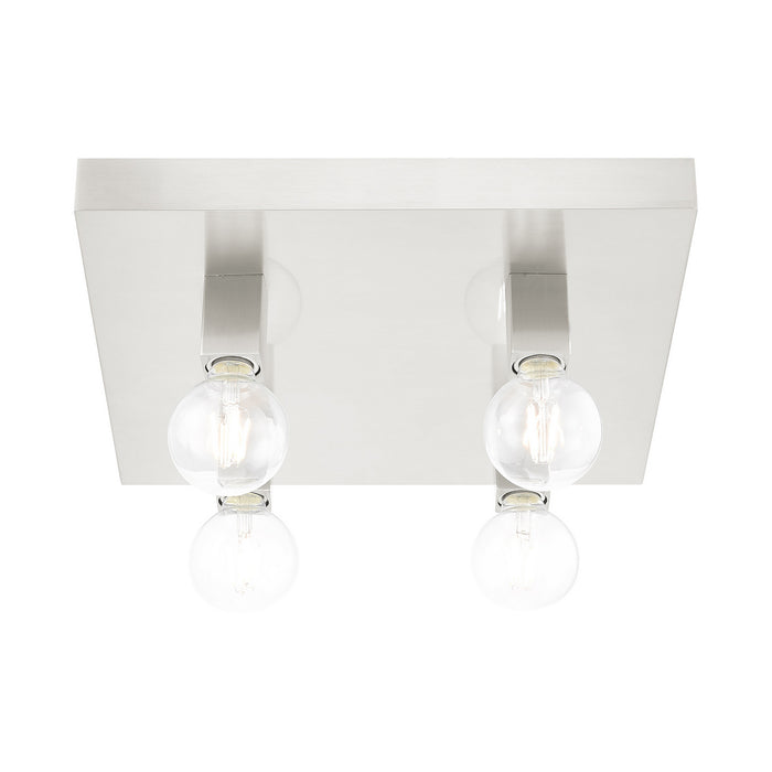 Four Light Flush Mount from the Solna collection in Brushed Nickel finish