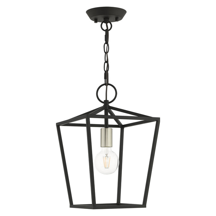One Light Convertible Semi Flush/Lantern from the Devonshire collection in Black finish