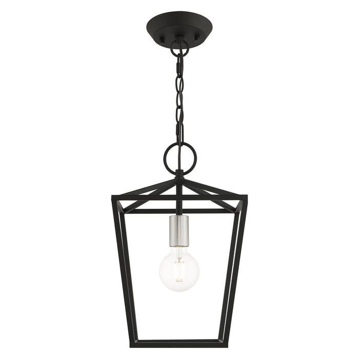 One Light Convertible Semi Flush/Lantern from the Devonshire collection in Black finish