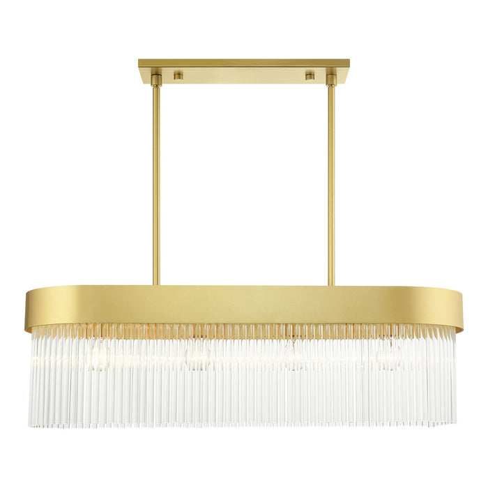 Four Light Chandelier from the Norwich collection in Soft Gold finish