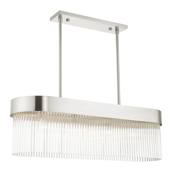 Four Light Chandelier from the Norwich collection in Brushed Nickel finish