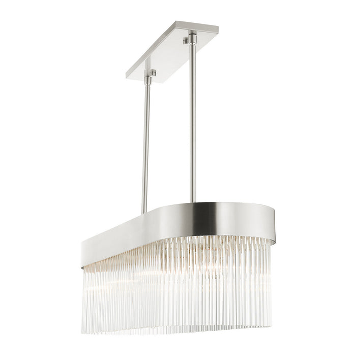 Four Light Chandelier from the Norwich collection in Brushed Nickel finish