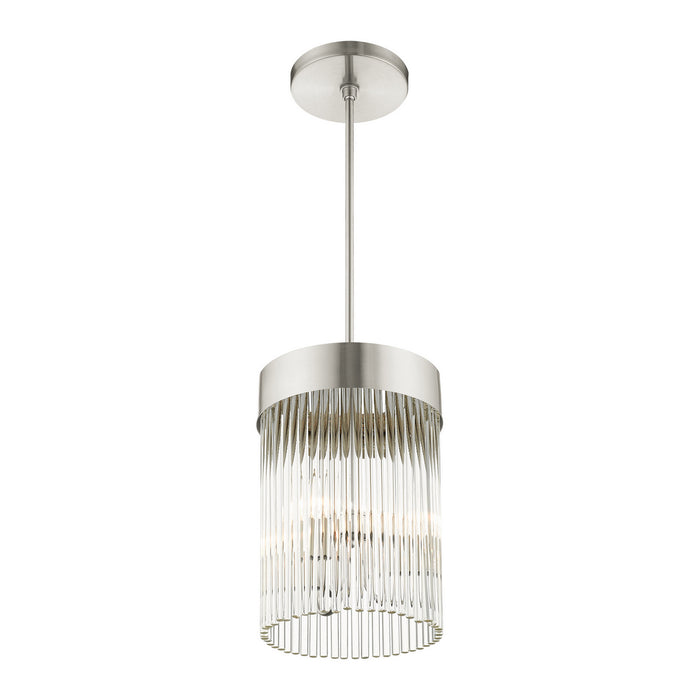 Three Light Chandelier from the Norwich collection in Brushed Nickel finish