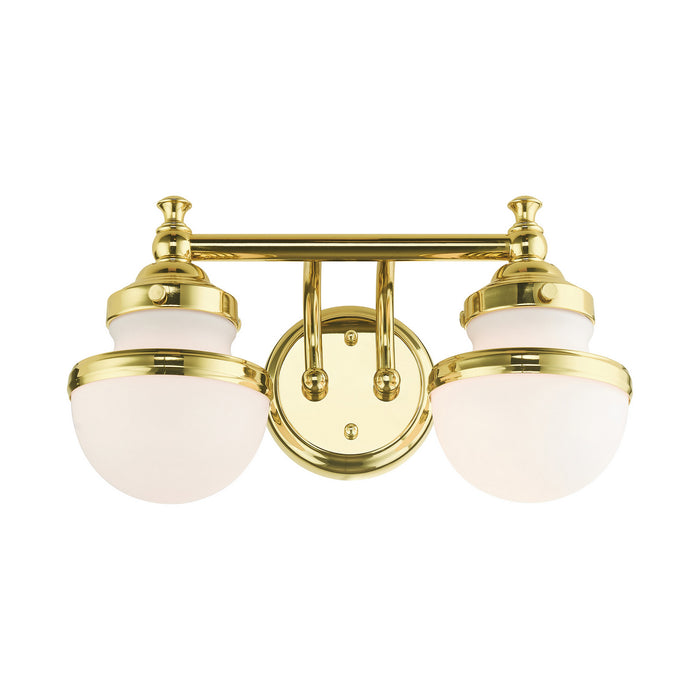 Two Light Vanity from the Oldwick collection in Polished Brass finish