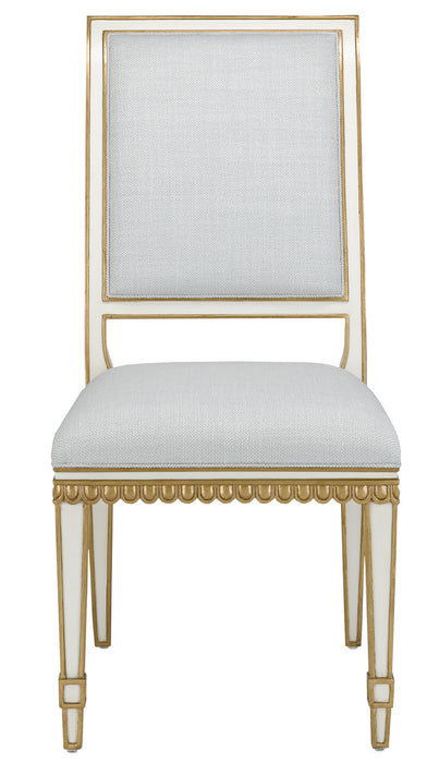 Chair in Ivory/Antique Gold finish