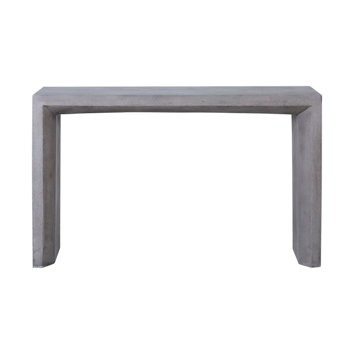 Console Table from the Chamfer collection in Polished Concrete finish